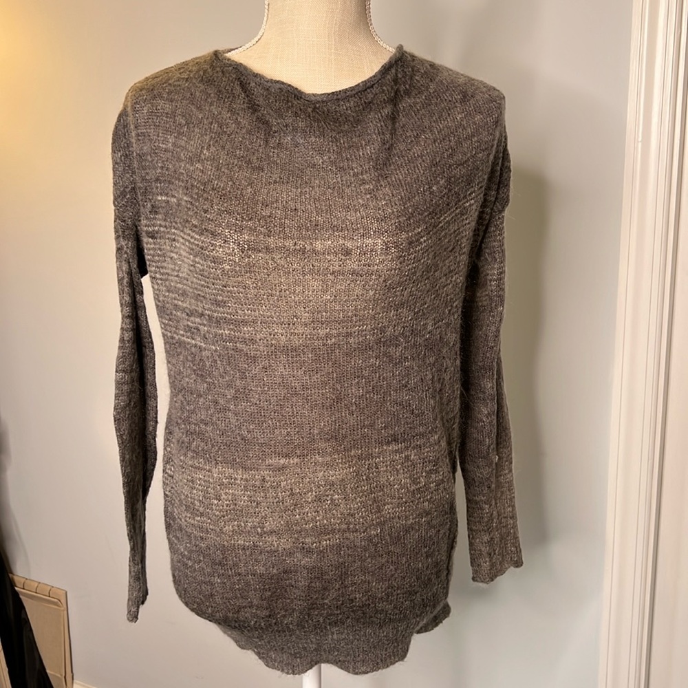 LOFT grey knit sweater